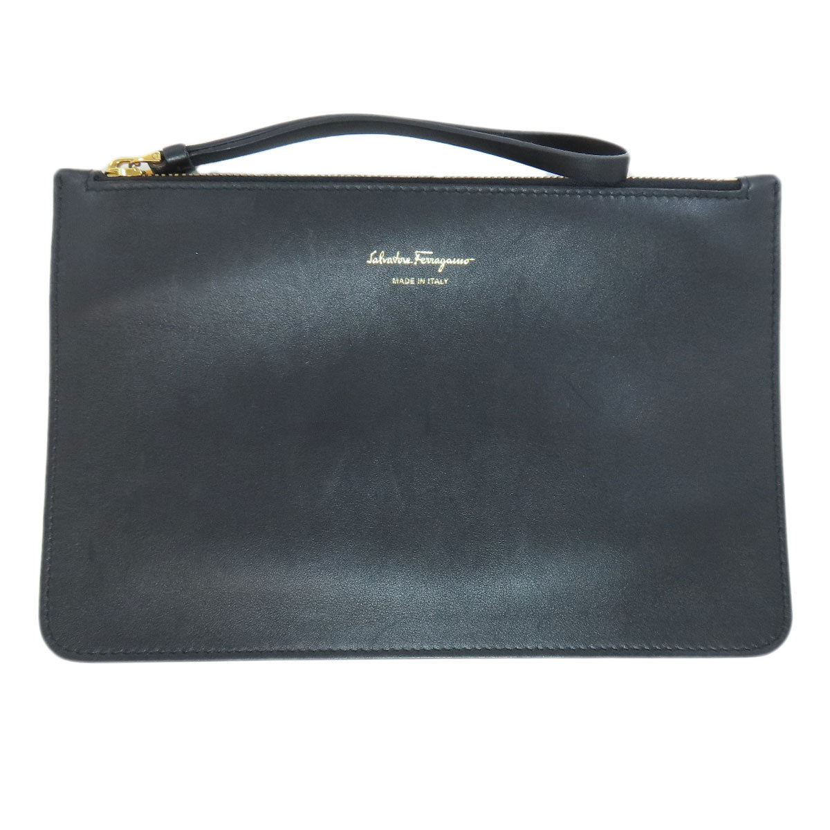 Salvatore Ferragamo Gancini motif Handbag Canvas LeatherLadies [Used]