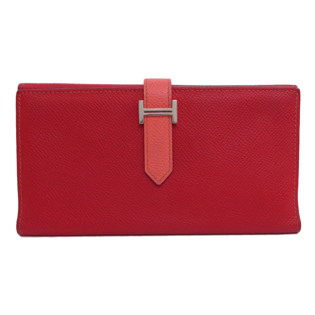 HERMES Bearn 2PLIS SilverHardware Long wallet (with coin pocket) Epsom Ladies [Used]