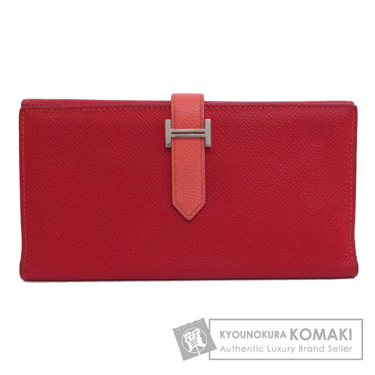 HERMES Bearn 2PLIS SilverHardware Long wallet (with coin pocket) Epsom Ladies [Used]