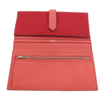 HERMES   Long wallet (with coin pocket) Bearn 2PLIS SilverHardware Epsom Ladies