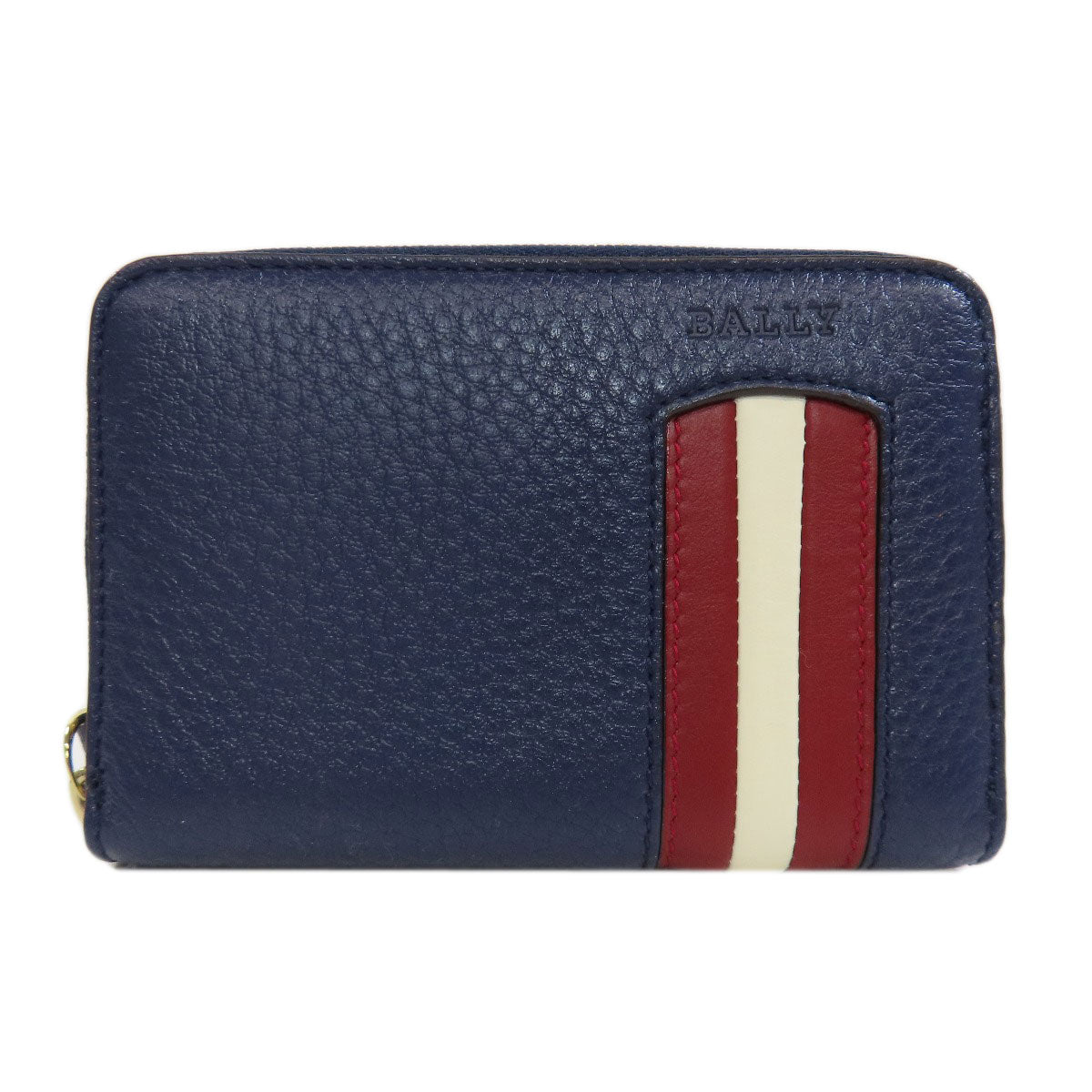 BALLY Barry Stripe coin purse Leather Ladies [Used]