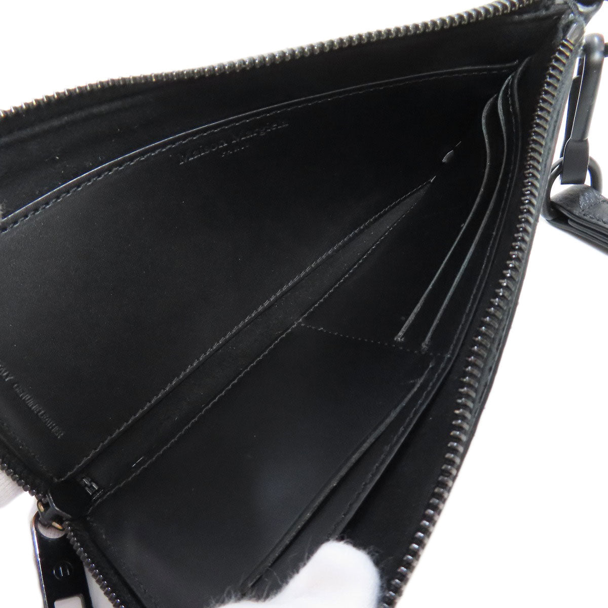 MaisonMargiela logo Long wallet (no coin pocket) Leather Ladies [Used]