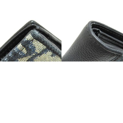 CHRISTIAN DIOR Trotter pattern Bifold Wallet with Coin Pocket Canvas Ladies [Used]