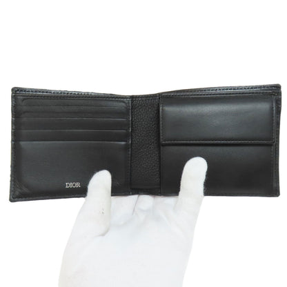CHRISTIAN DIOR Trotter pattern Bifold Wallet with Coin Pocket Canvas Ladies [Used]
