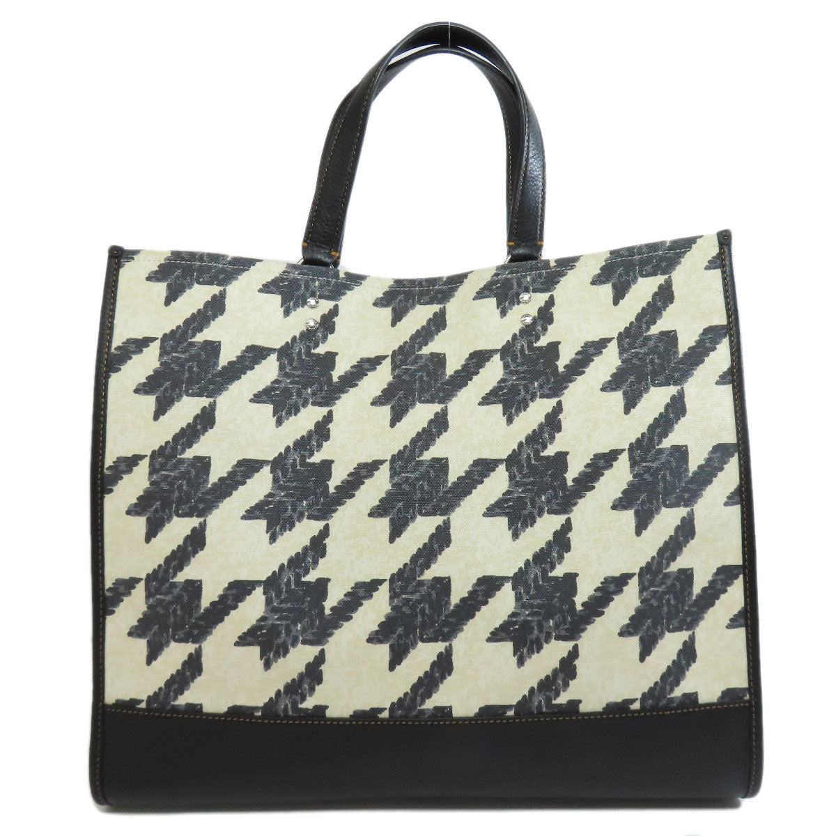 COACH  CJ624 Handbag Dempsey Tote 40 Houndstooth Print and Patch 2WAY Canvas Ladies