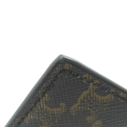 CELINE Triomphe Card Case Leather Ladies [Used]