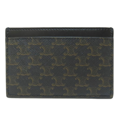 CELINE Triomphe Card Case Leather Ladies [Used]