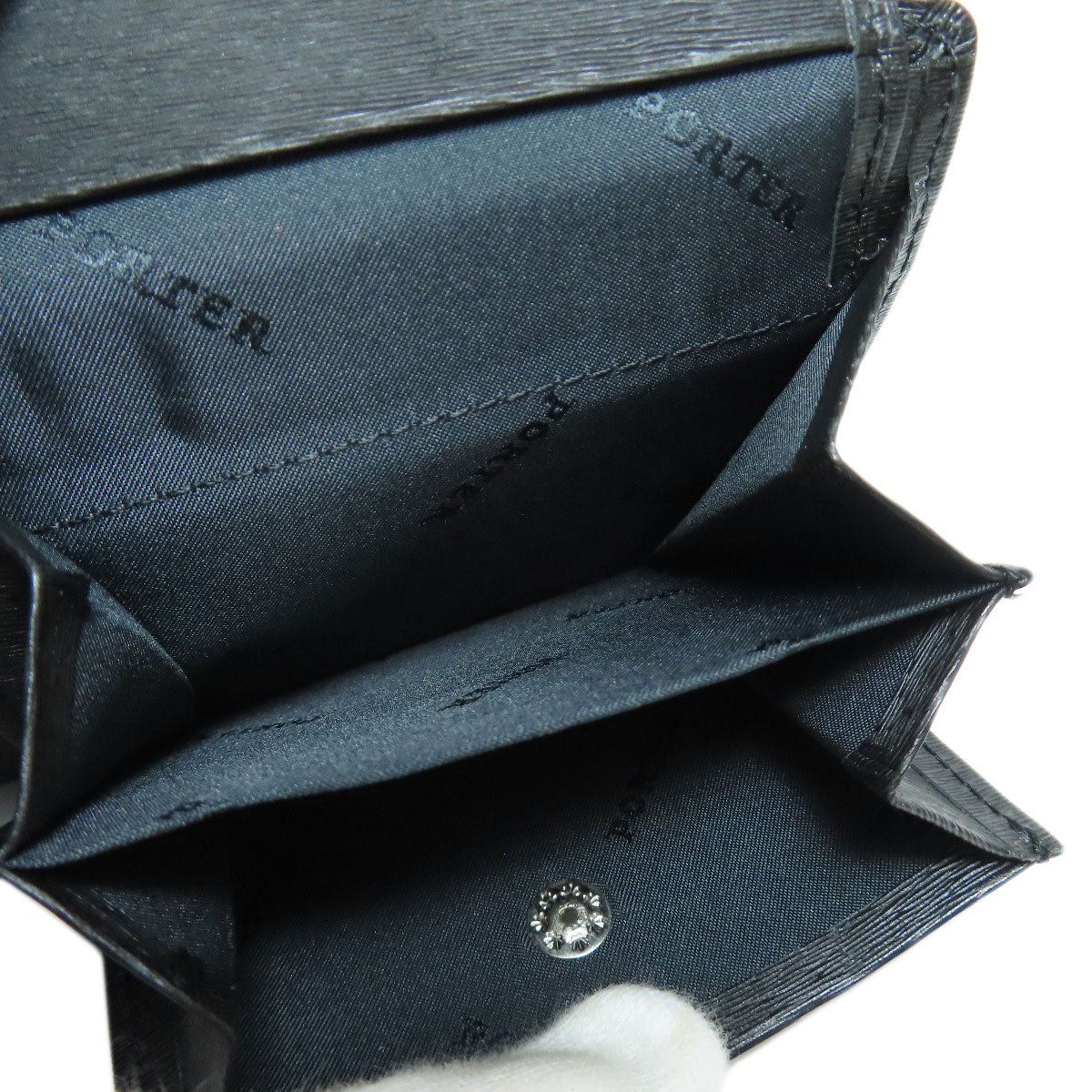 PORTER   Bifold Wallet with Coin Pocket logo Leather Ladies