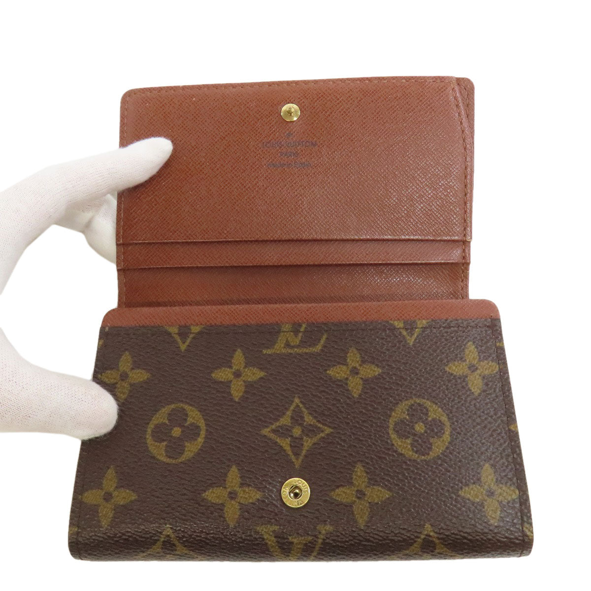 LOUIS VUITTON M61736 Portefeiulle ã» Tresol Bifold Wallet with Coin Pocket Monogram canvas Ladies [Used]