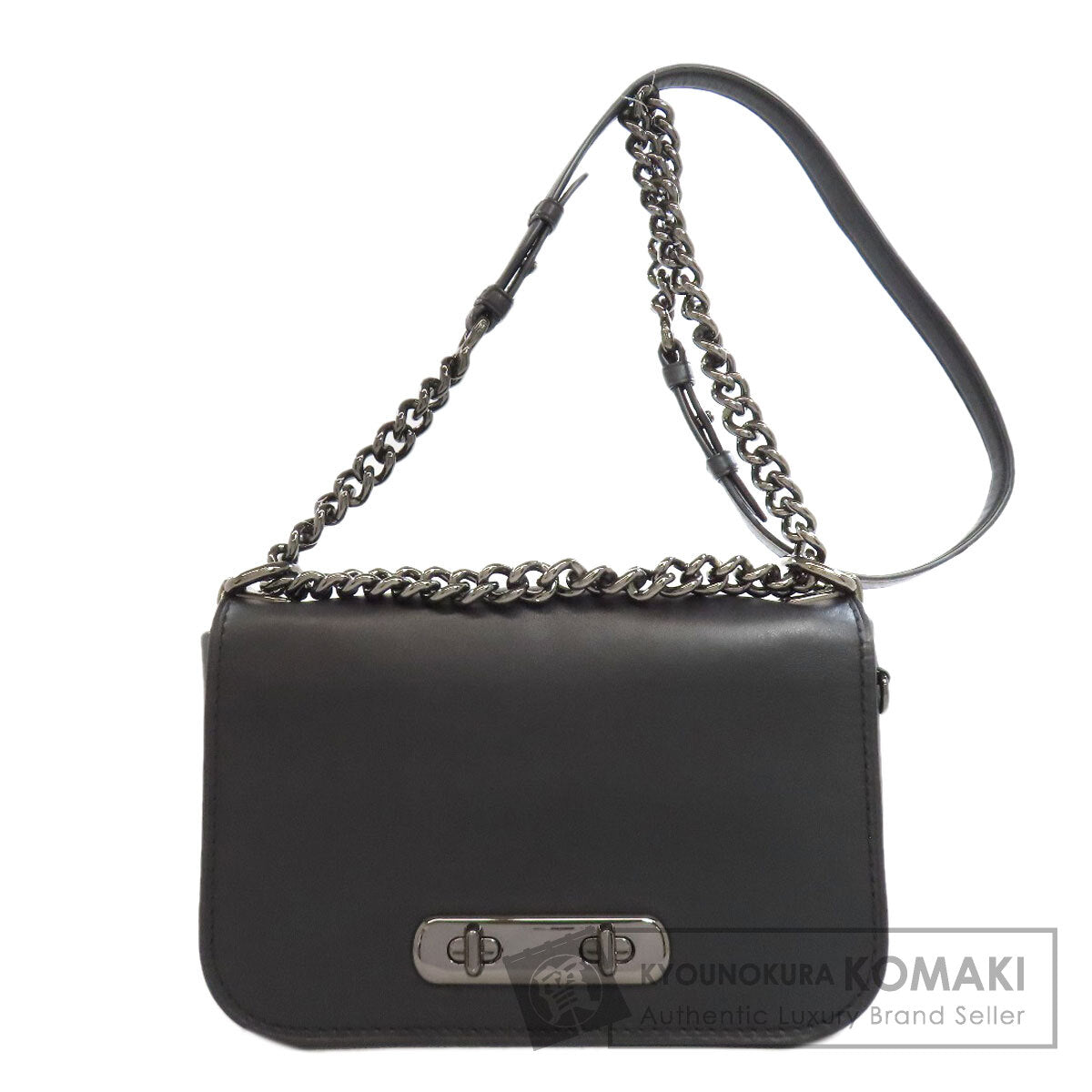 COACH 12110 ChainShoulder Swagger 25 Shoulder Bag Leather Ladies [Used]