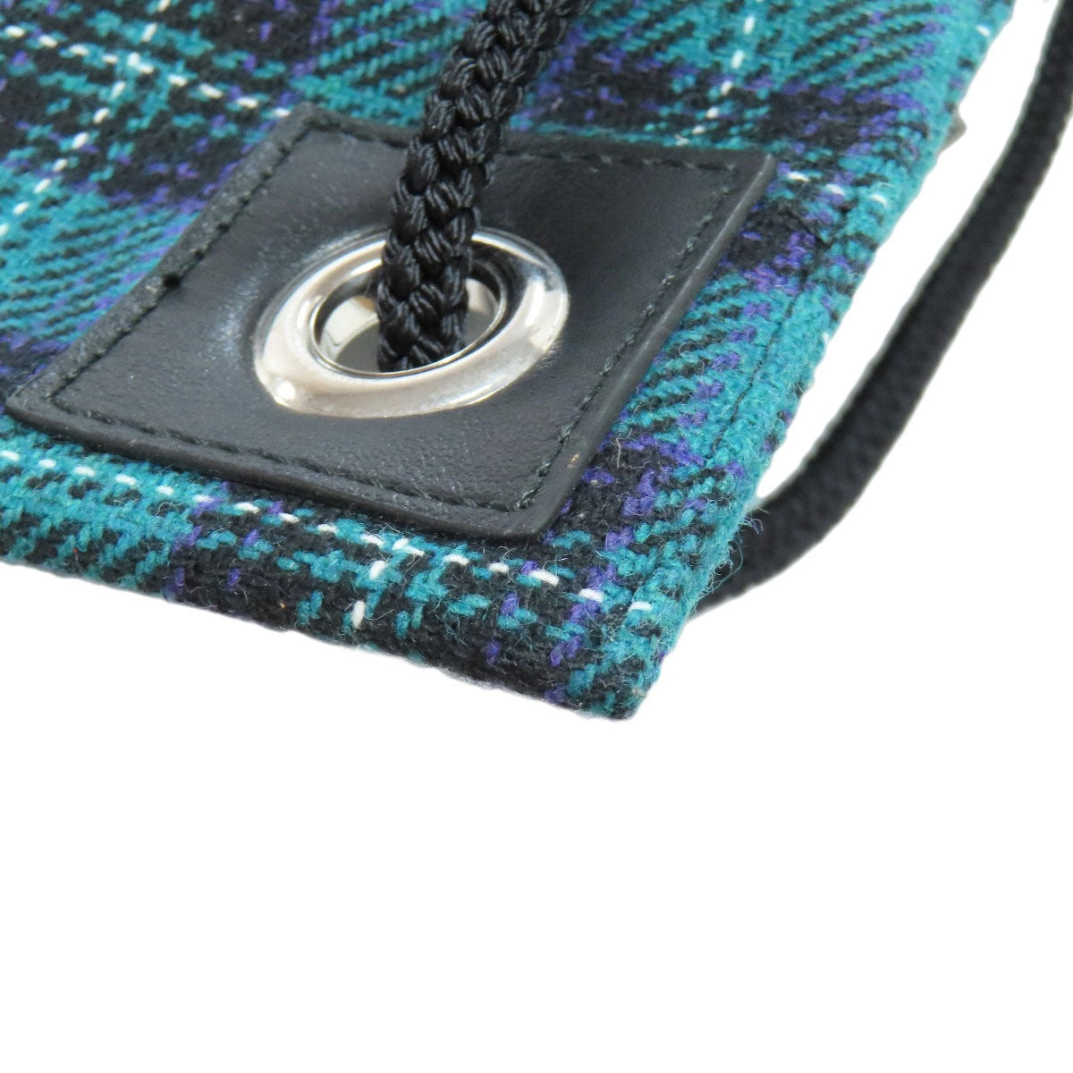 Jimmy Choo Knapsack Checkpattern Logo Studs Backpack Â· Daypack Canvas Ladies [Used]