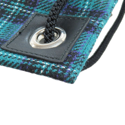 Jimmy Choo Knapsack Checkpattern Logo Studs Backpack Â· Daypack Canvas Ladies [Used]