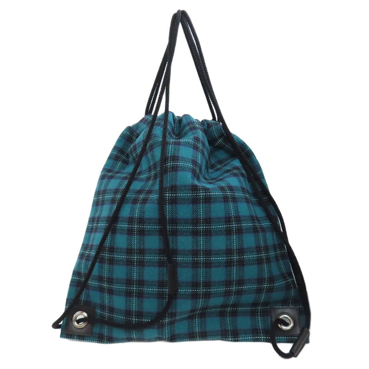 Jimmy Choo Knapsack Checkpattern Logo Studs Backpack Â· Daypack Canvas Ladies [Used]