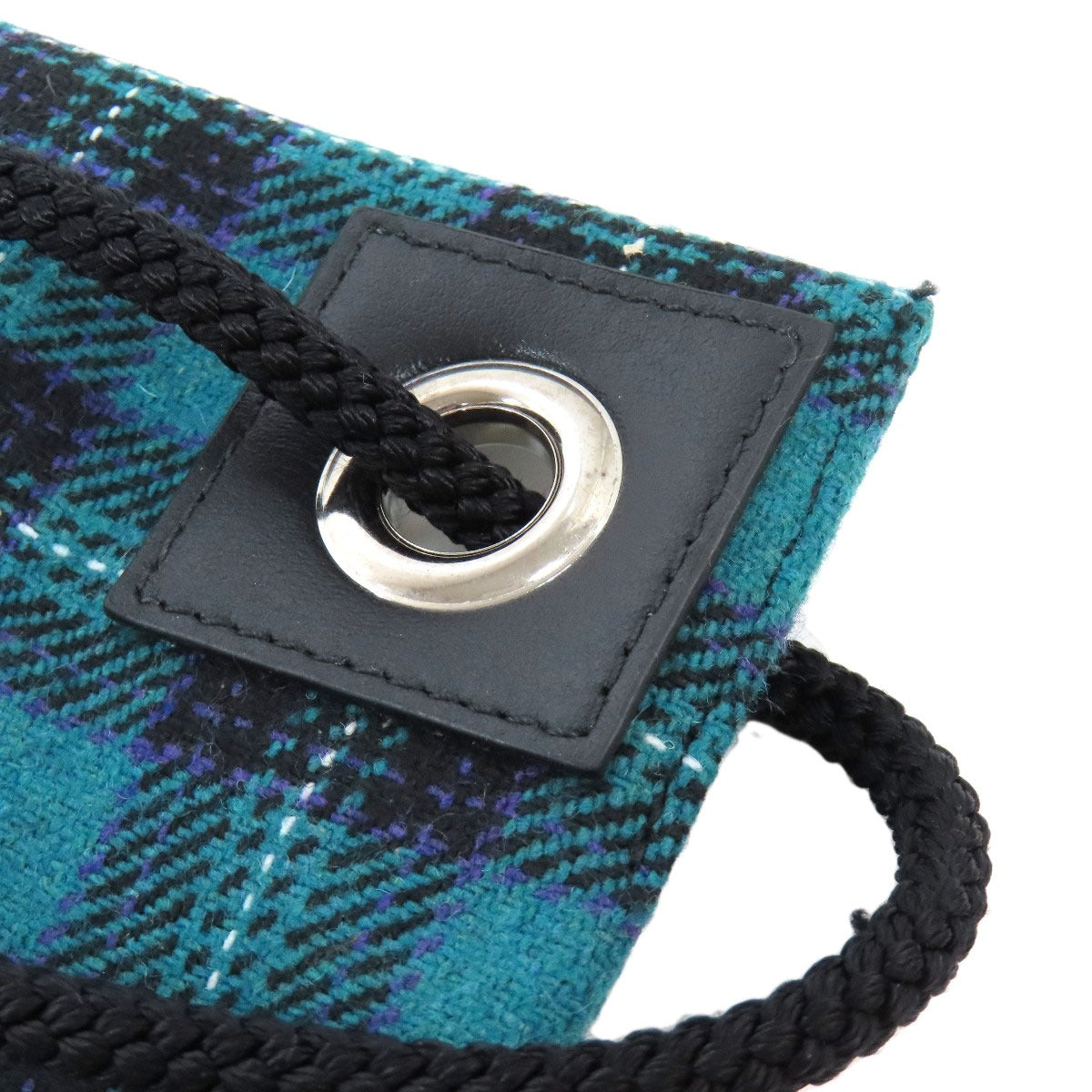 Jimmy Choo Knapsack Checkpattern Logo Studs Backpack Â· Daypack Canvas Ladies [Used]