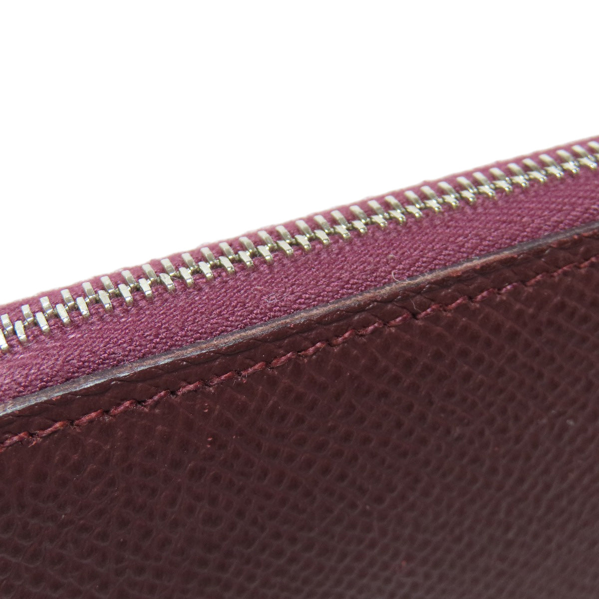 HERMES Azap Silk In SilverHardware Long wallet (with coin pocket) Epsom Ladies [Used]