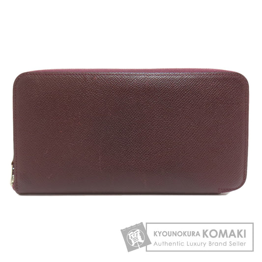 HERMES Azap Silk In SilverHardware Long wallet (with coin pocket) Epsom Ladies [Used]