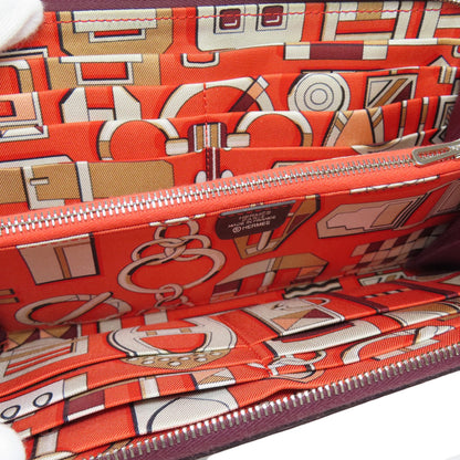 HERMES Azap Silk In SilverHardware Long wallet (with coin pocket) Epsom Ladies [Used]