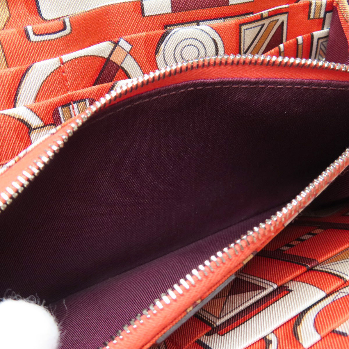 HERMES Azap Silk In SilverHardware Long wallet (with coin pocket) Epsom Ladies [Used]