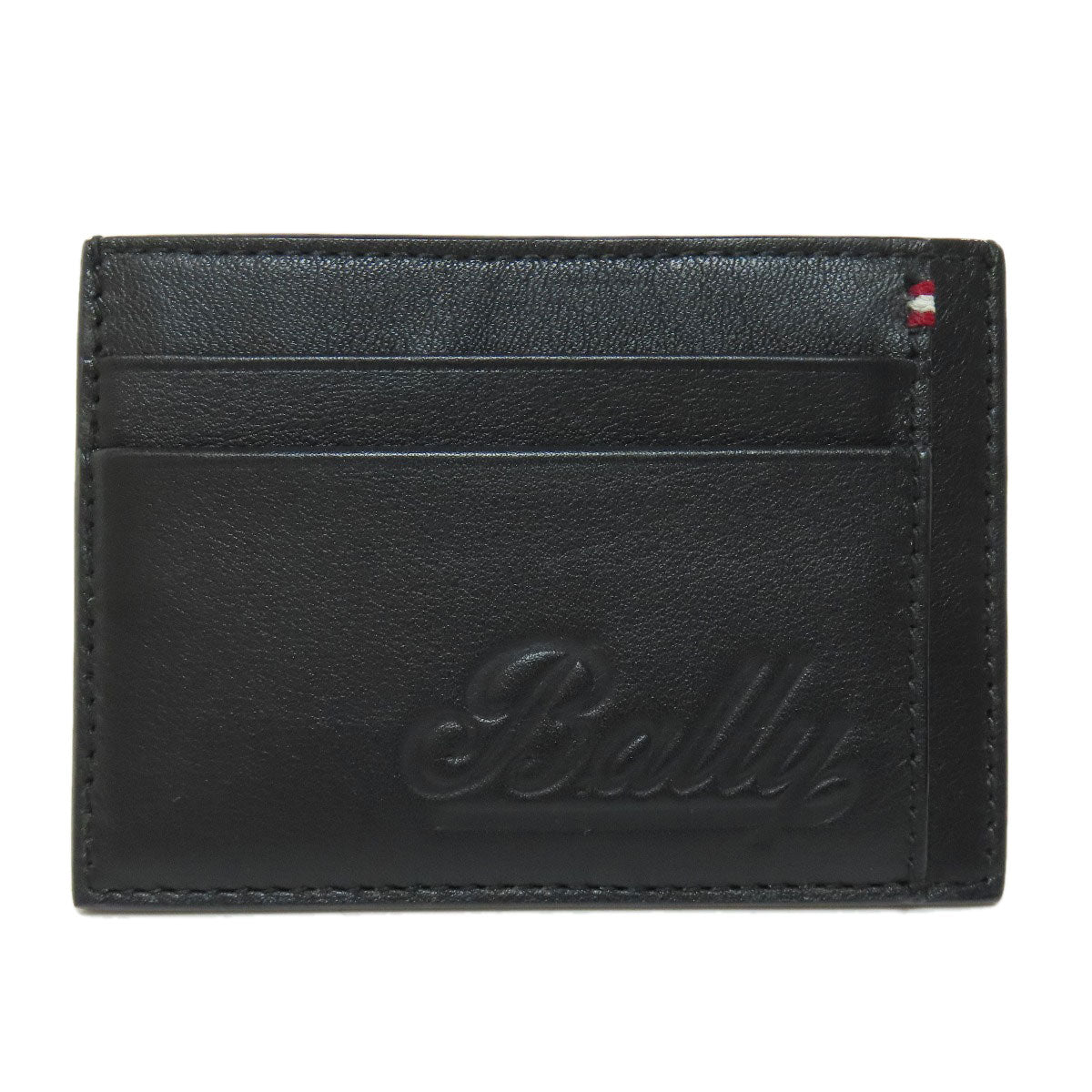 BALLY logo Card Case Leather Ladies [Used]