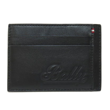 BALLY logo Card Case Leather Ladies [Used]
