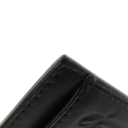 BALLY logo Card Case Leather Ladies [Used]