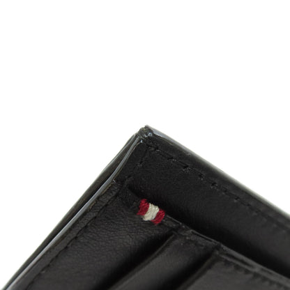 BALLY logo Card Case Leather Ladies [Used]