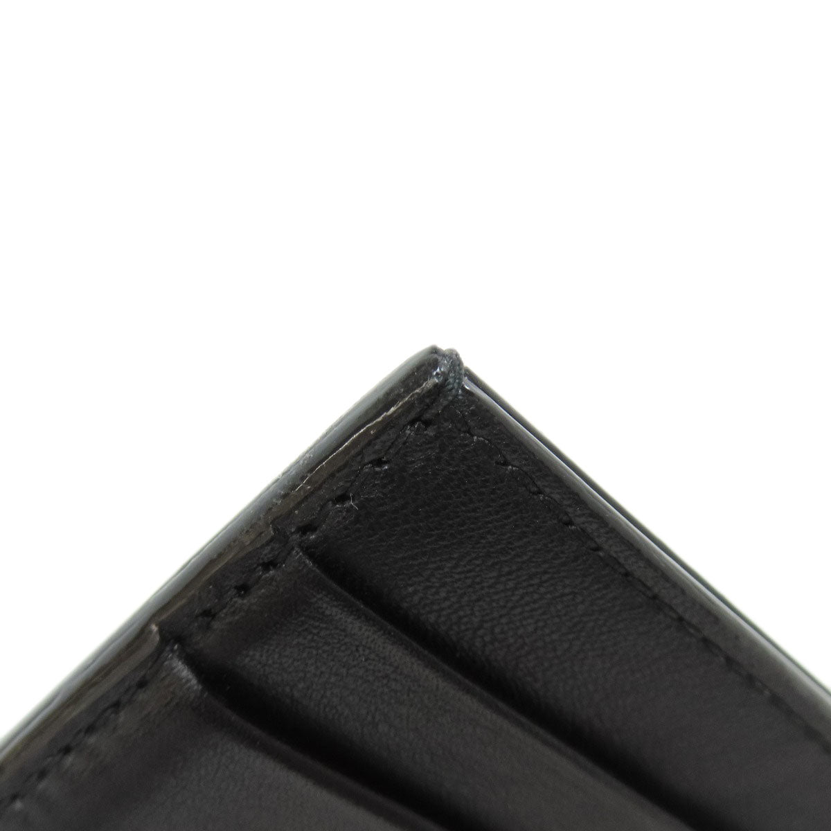 BALLY logo Card Case Leather Ladies [Used]
