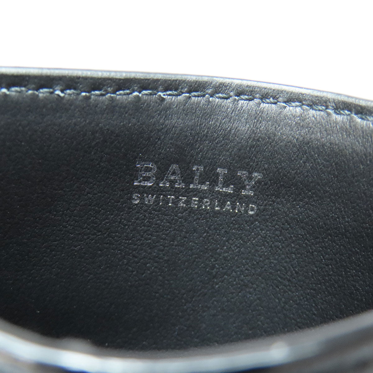 BALLY logo Card Case Leather Ladies [Used]