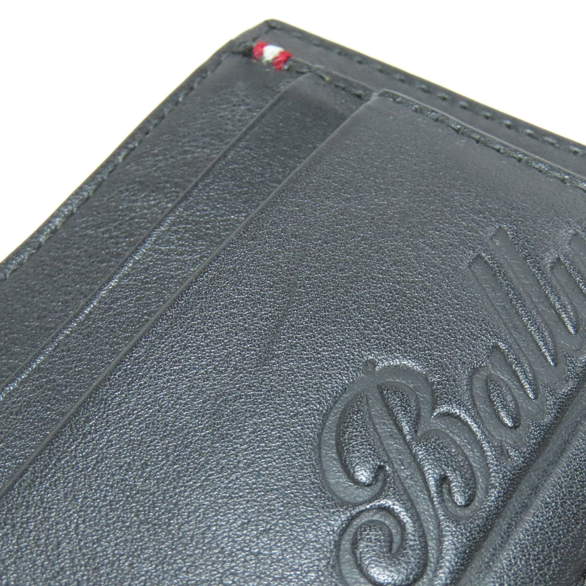 BALLY logo Card Case Leather Ladies [Used]
