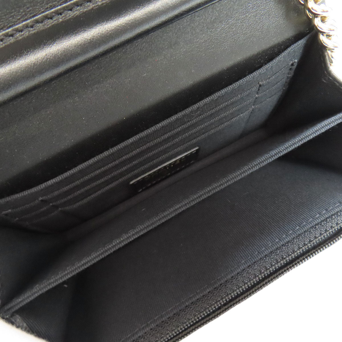 CHANEL Chain Wallet Boy Chanel GoldHardware Long wallet (with coin pocket) Grained Calfskin Skin Ladies [Used]