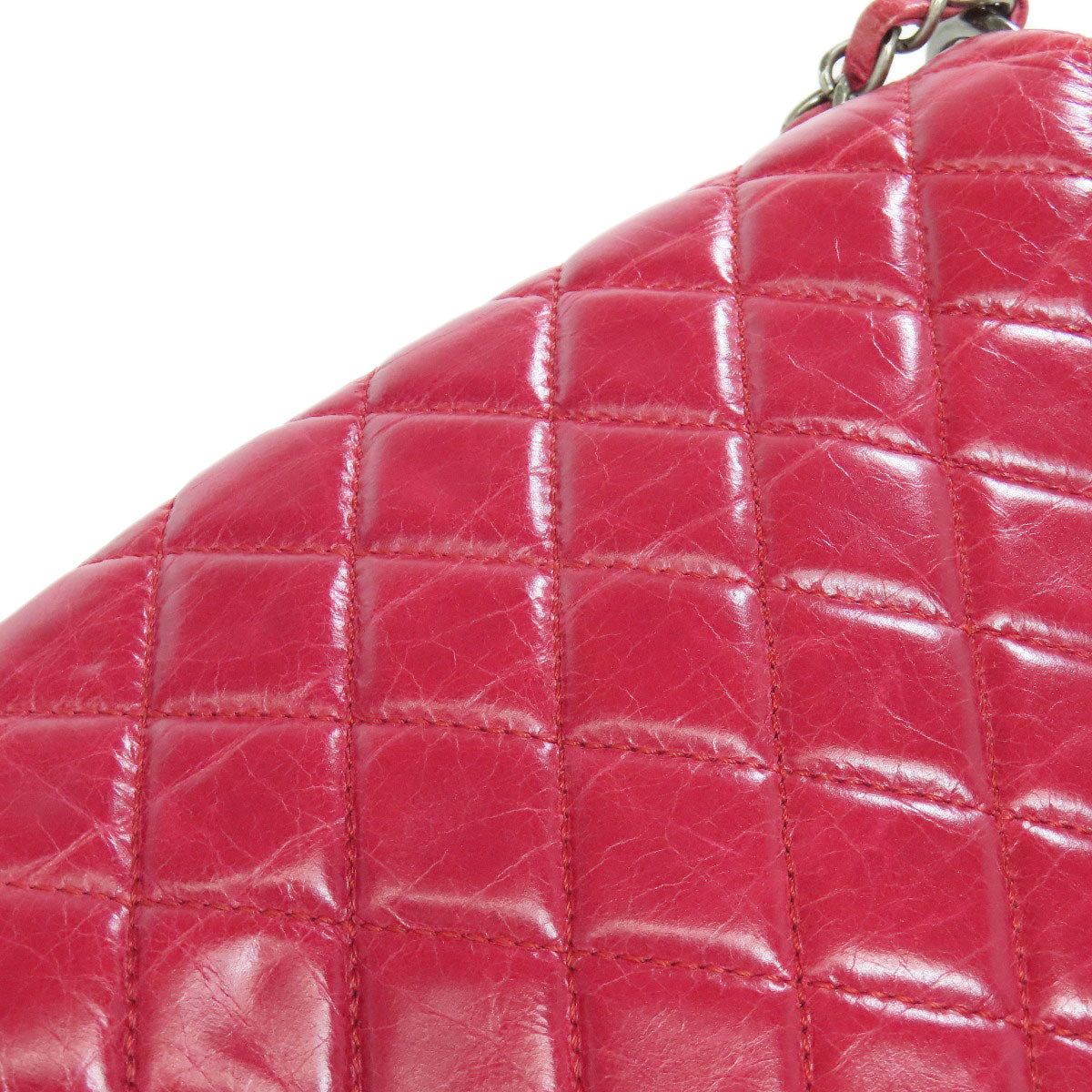 CHANEL ChainShoulder Boy Chanel SilverHardware Shoulder Bag Calf Ladies [Used]
