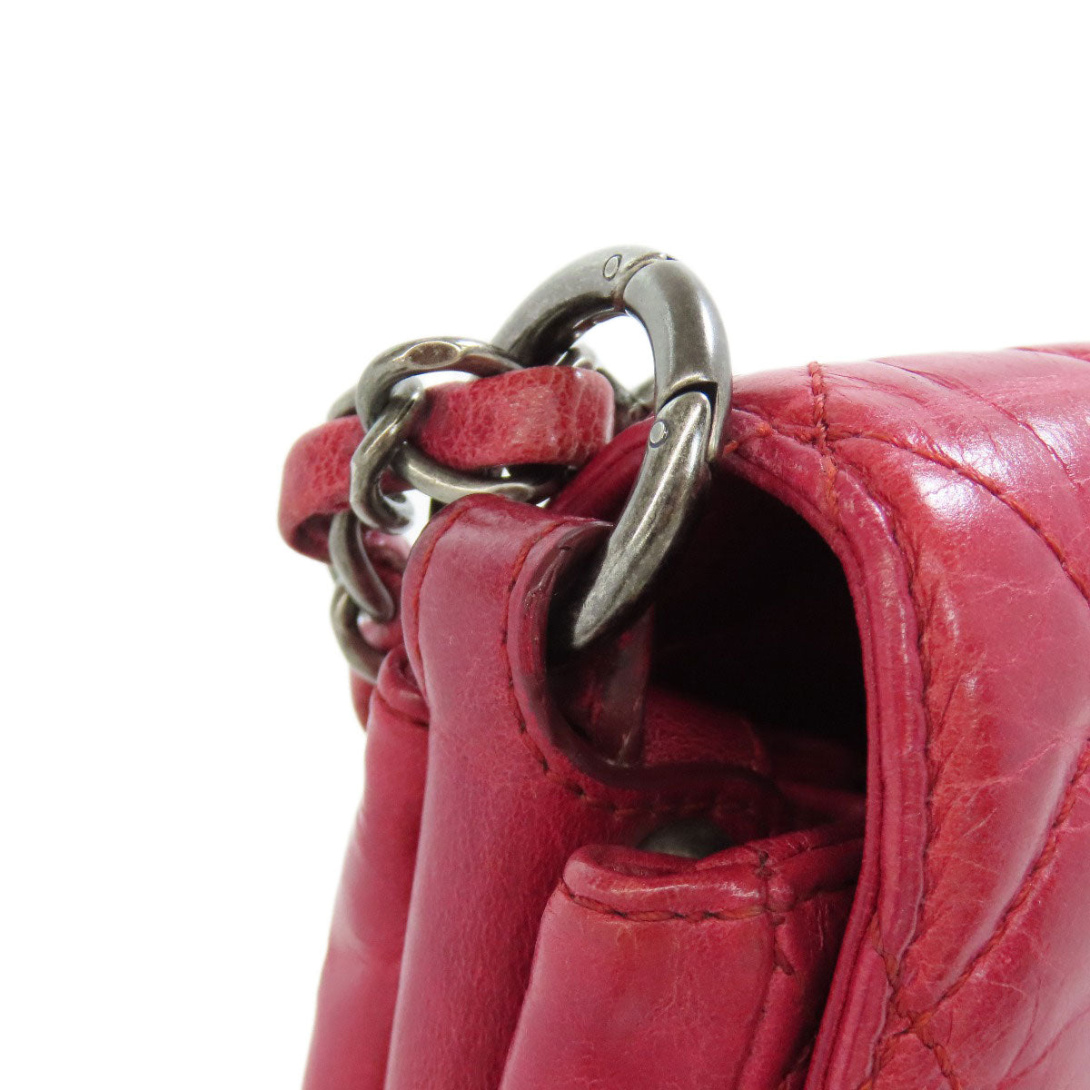 CHANEL ChainShoulder Boy Chanel SilverHardware Shoulder Bag Calf Ladies [Used]