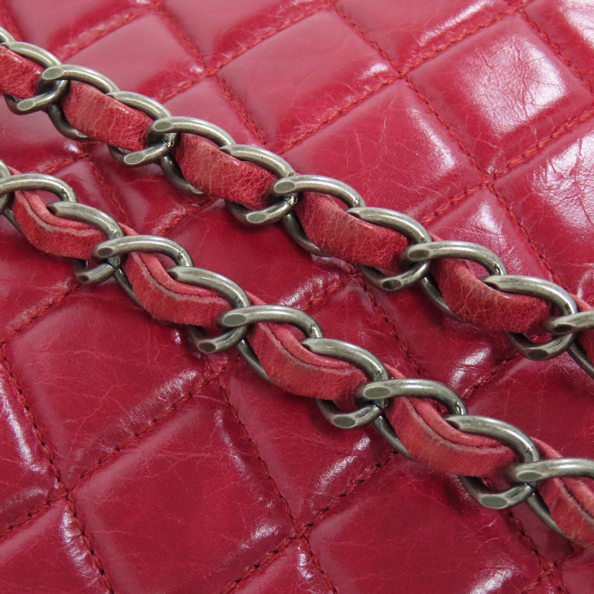 CHANEL ChainShoulder Boy Chanel SilverHardware Shoulder Bag Calf Ladies [Used]