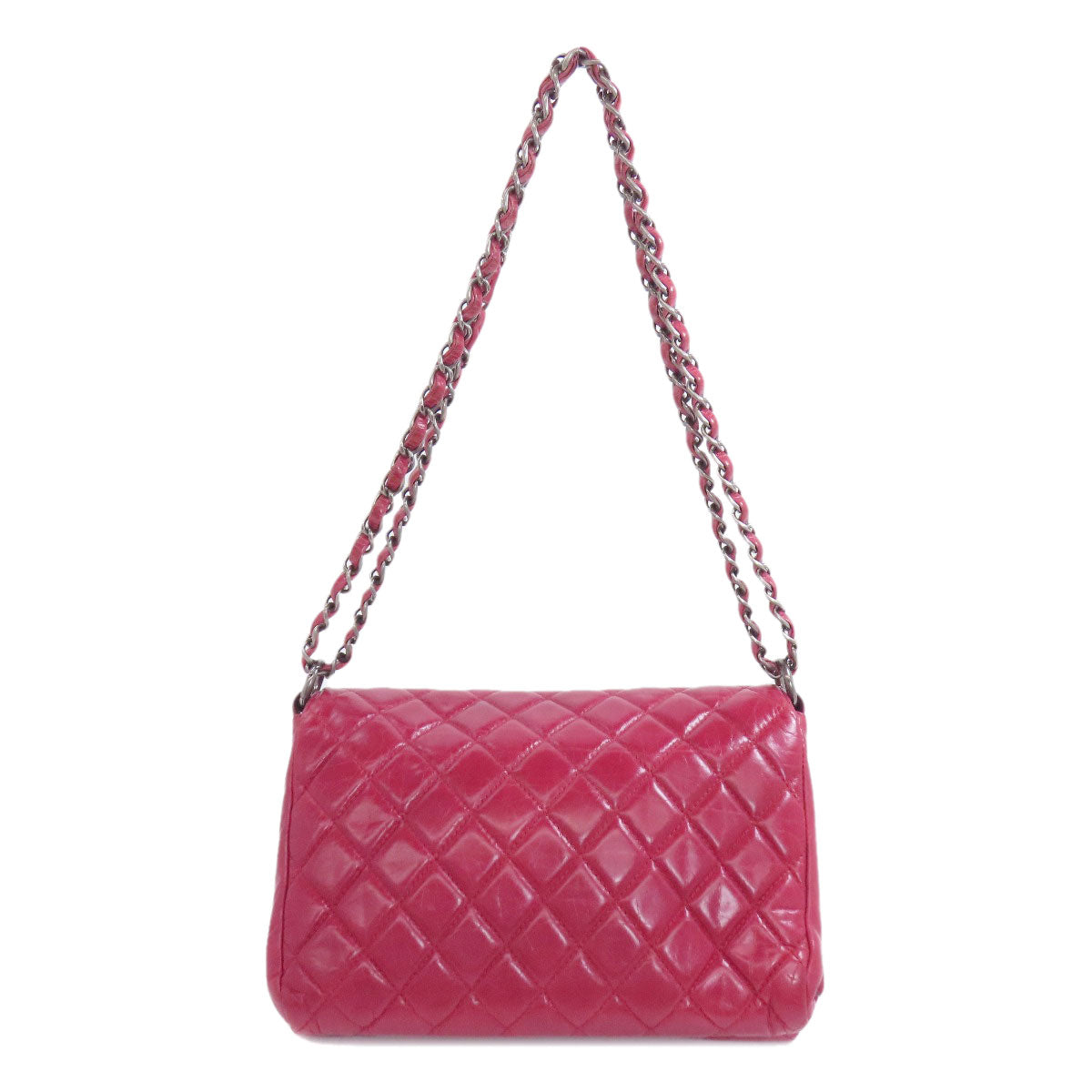 CHANEL ChainShoulder Boy Chanel SilverHardware Shoulder Bag Calf Ladies [Used]