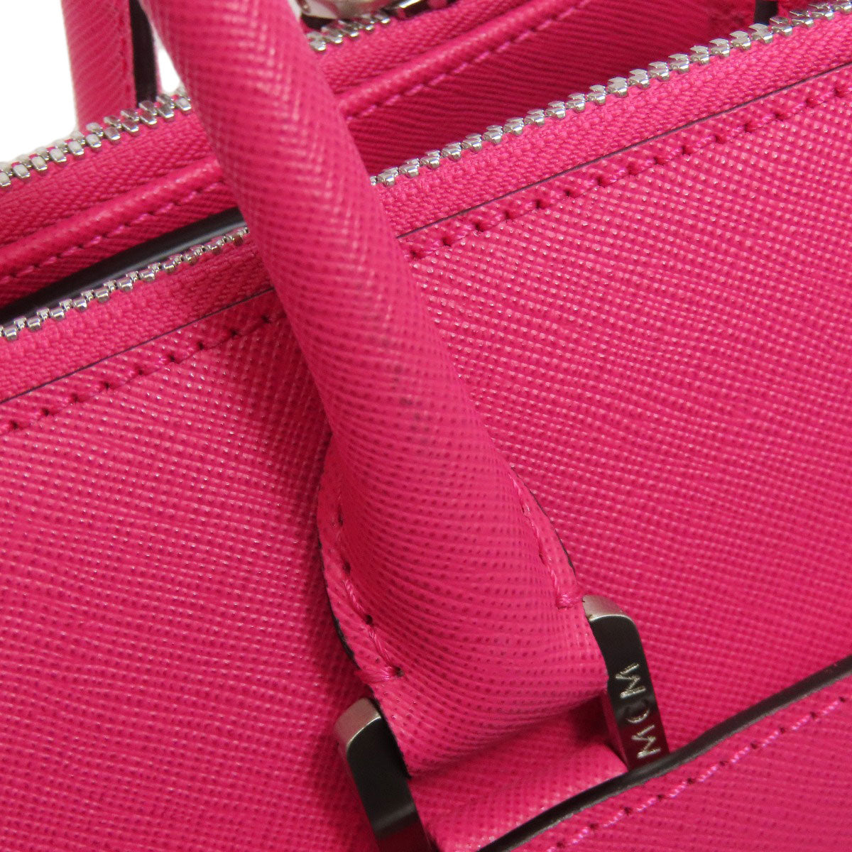 MCM Logo 2WAY Tote Bag Leather Ladies [Used]
