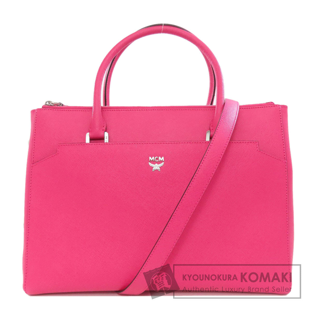 MCM Logo 2WAY Tote Bag Leather Ladies [Used]