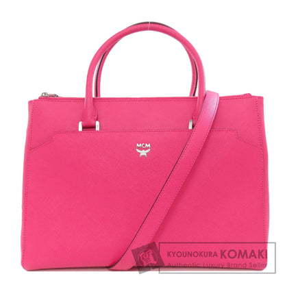 MCM Logo 2WAY Tote Bag Leather Ladies [Used]