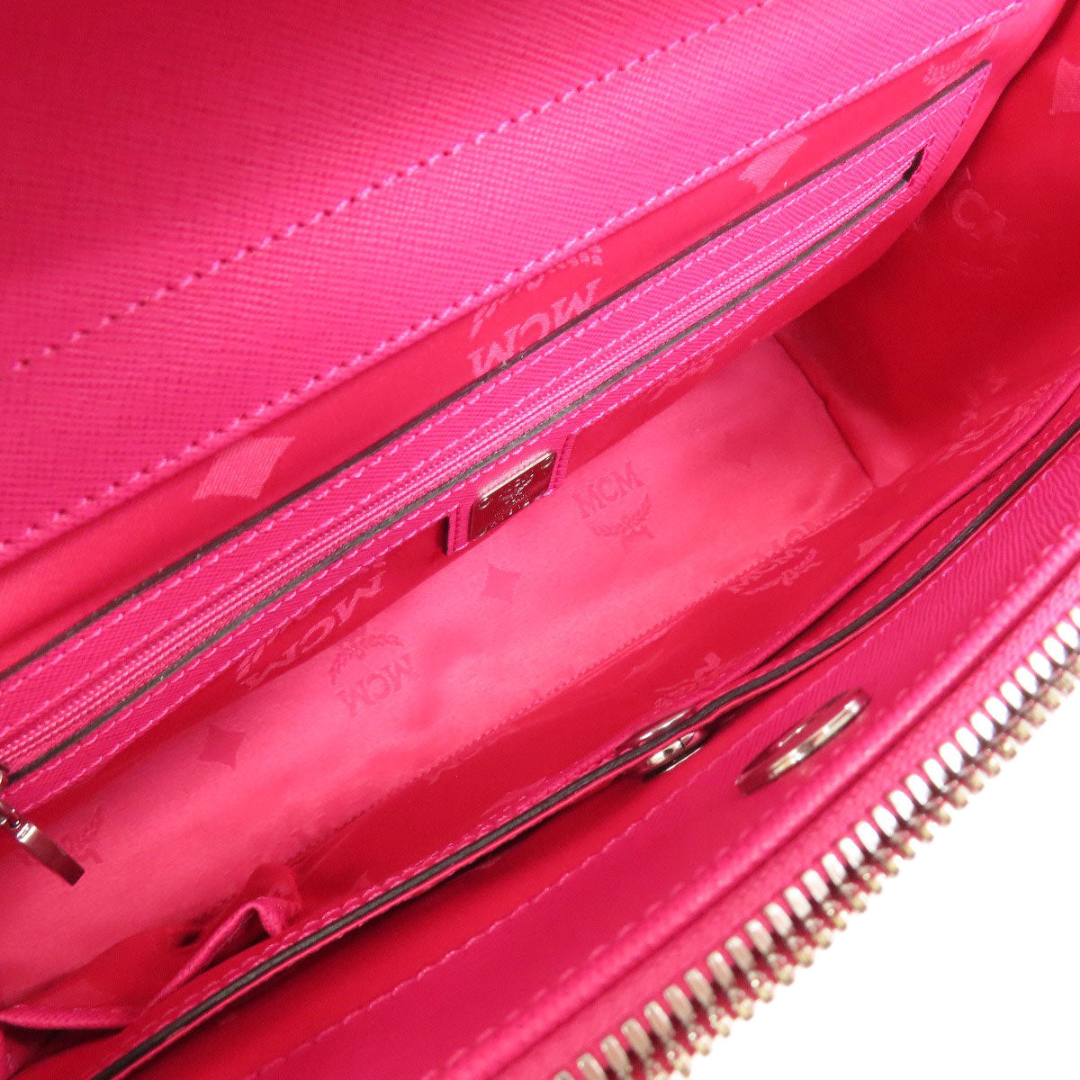 MCM Logo 2WAY Tote Bag Leather Ladies [Used]