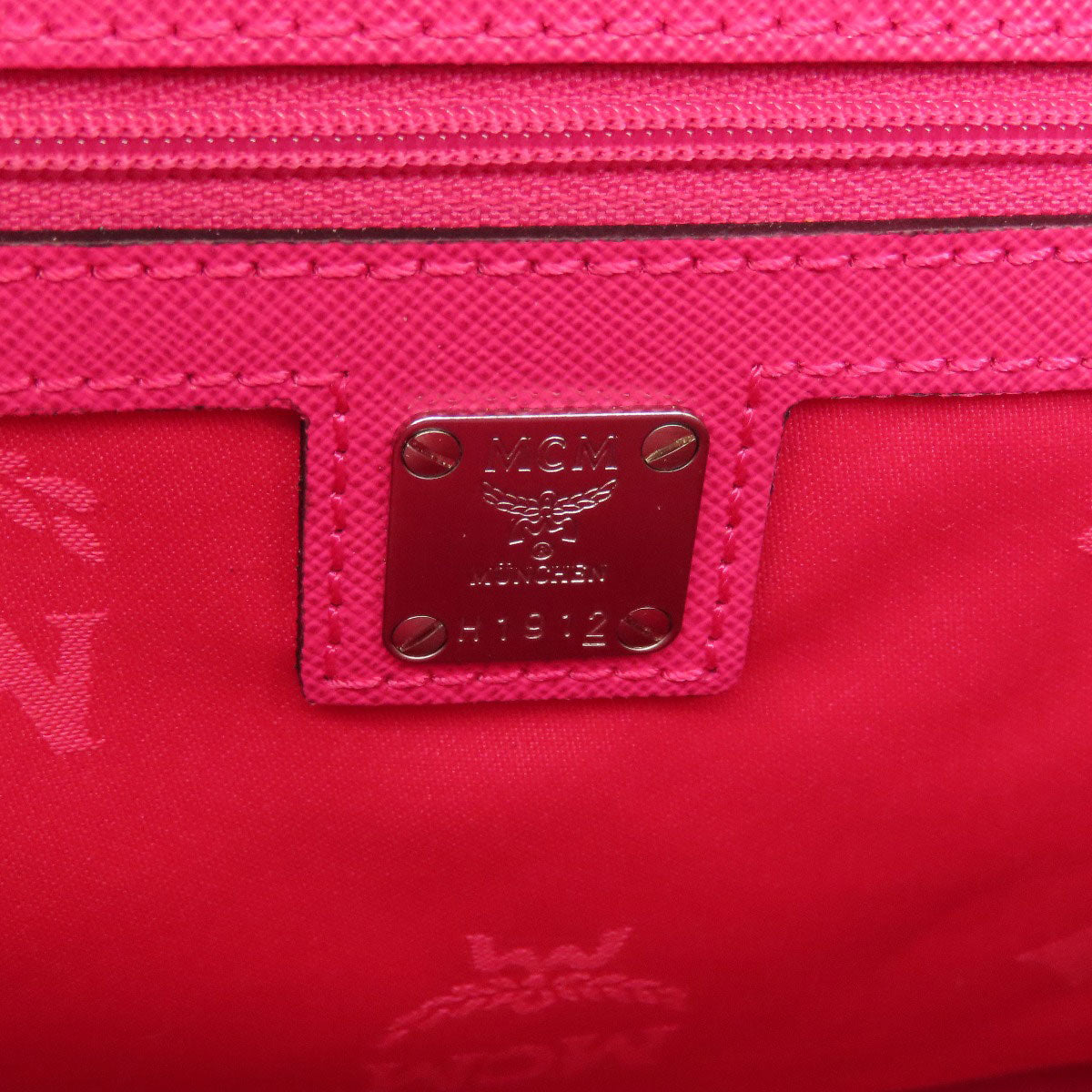 MCM Logo 2WAY Tote Bag Leather Ladies [Used]