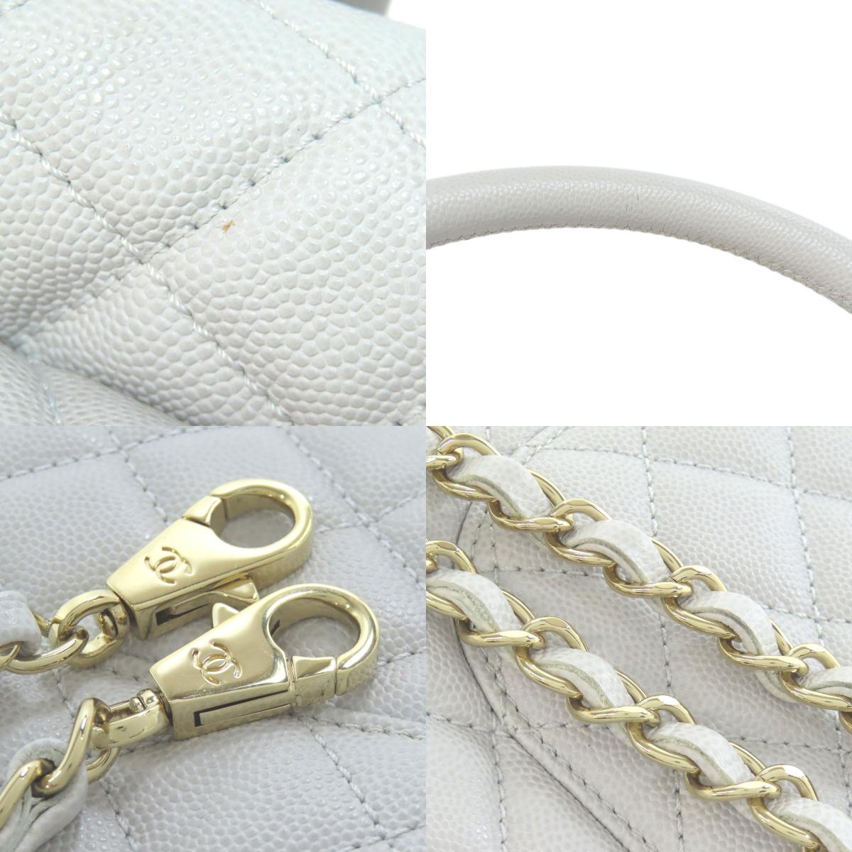 CHANEL Coco Handle 2WAY GoldHardware Handbag Grained Calfskin Skin Ladies [Used]