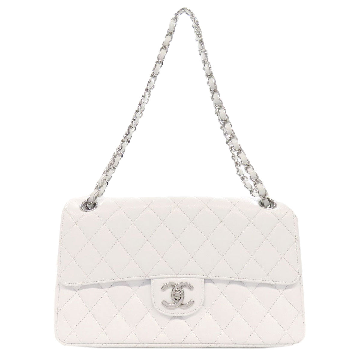 CHANEL ChainShoulder Matelasse SilverHardware Shoulder Bag Grained Calfskin Skin Ladies [Used]
