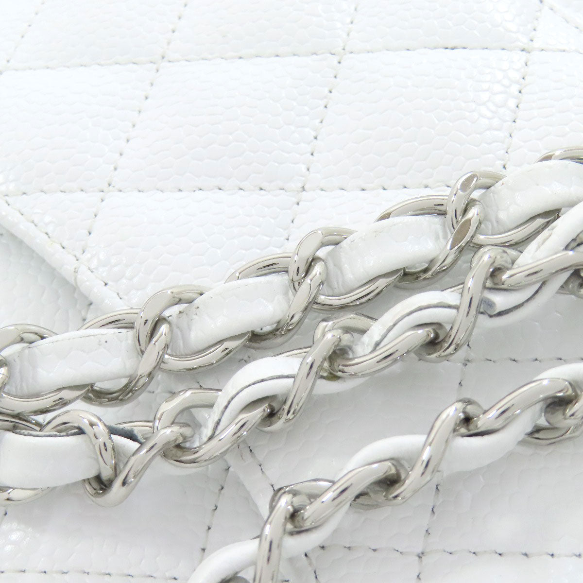 CHANEL ChainShoulder Matelasse SilverHardware Shoulder Bag Grained Calfskin Skin Ladies [Used]