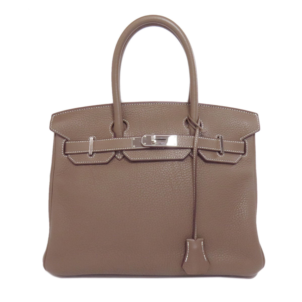 HERMES   Handbag Birkin 30 Etoupe SilverHardware Taurillon Clemence Ladies
