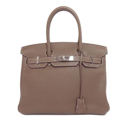 HERMES   Handbag Birkin 30 Etoupe SilverHardware Taurillon Clemence Ladies