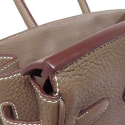 HERMES   Handbag Birkin 30 Etoupe SilverHardware Taurillon Clemence Ladies