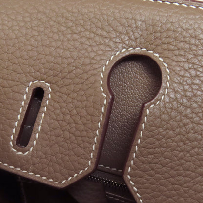HERMES   Handbag Birkin 30 Etoupe SilverHardware Taurillon Clemence Ladies
