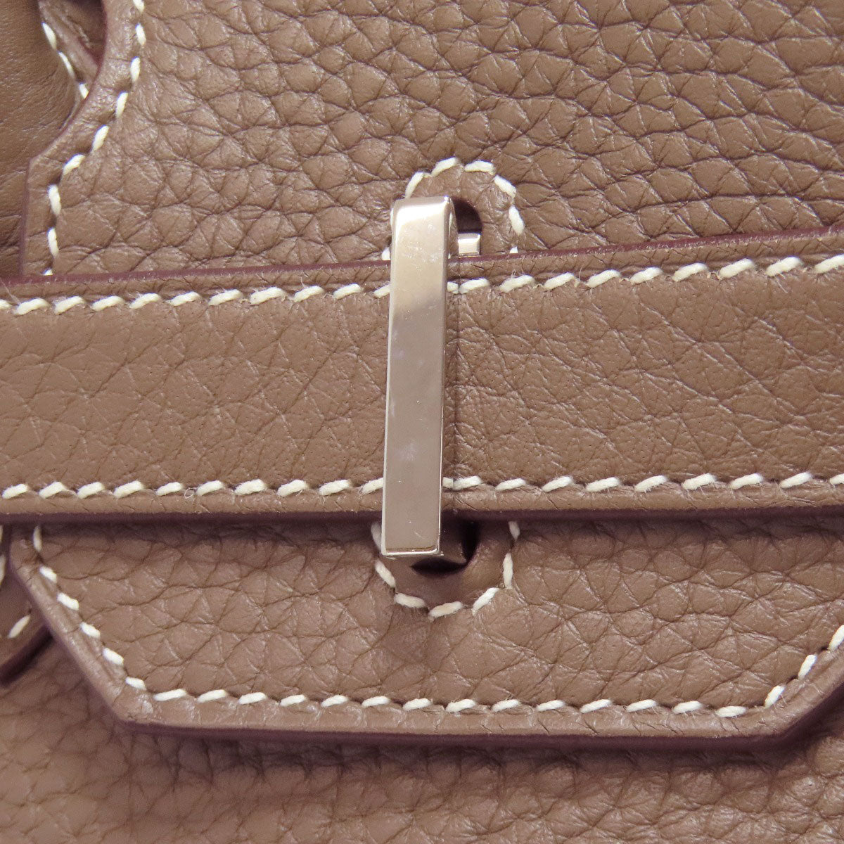 HERMES   Handbag Birkin 30 Etoupe SilverHardware Taurillon Clemence Ladies