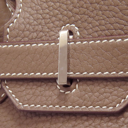 HERMES   Handbag Birkin 30 Etoupe SilverHardware Taurillon Clemence Ladies