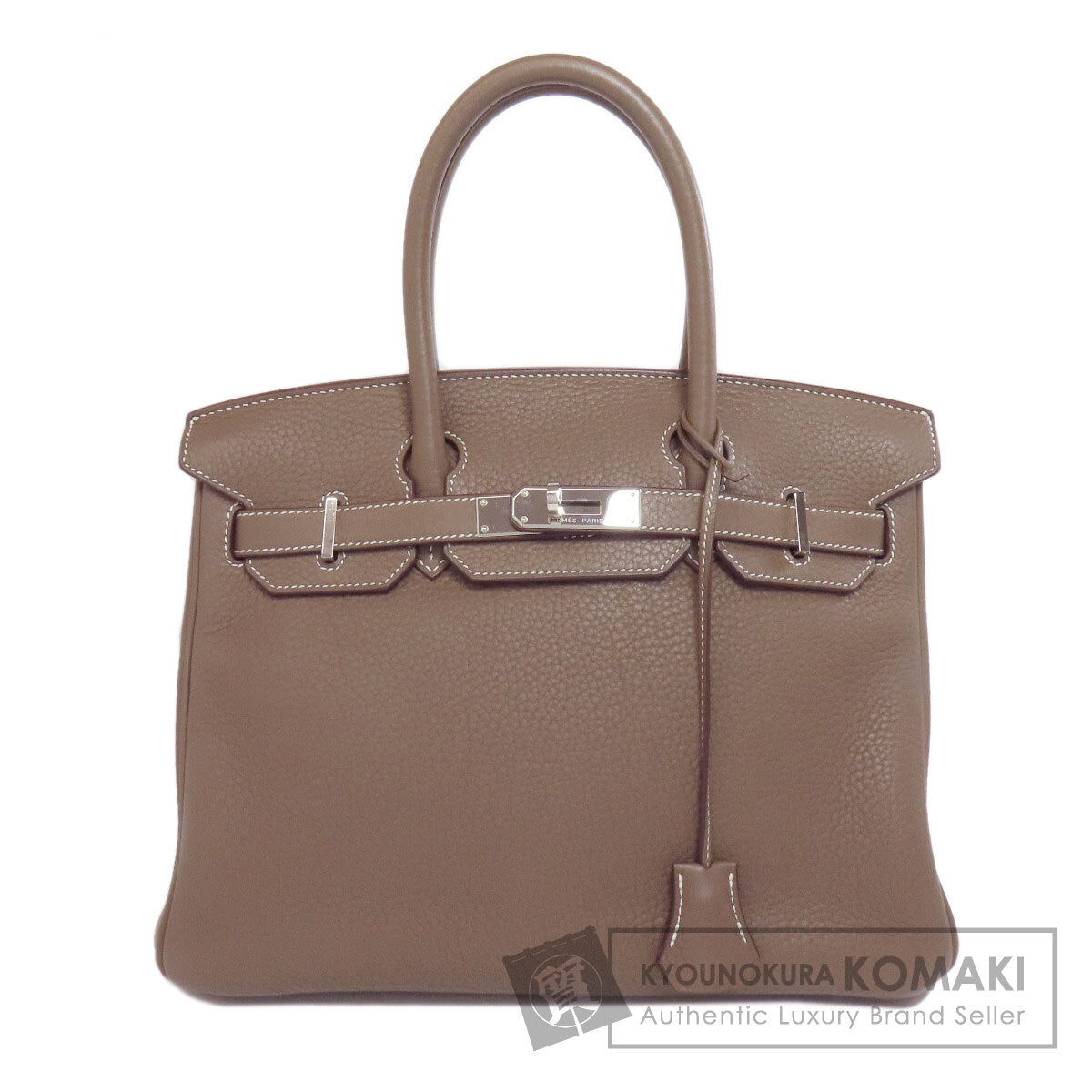 HERMES   Handbag Birkin 30 Etoupe SilverHardware Taurillon Clemence Ladies