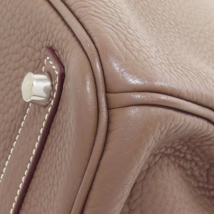 HERMES   Handbag Birkin 30 Etoupe SilverHardware Taurillon Clemence Ladies